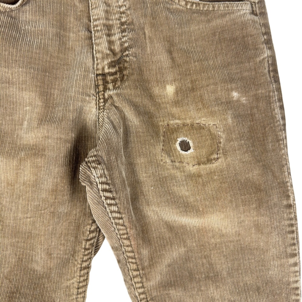 Vtg 70s Levi's White Tab Corduroy Flare Pants Women's 24 Brown Bell Bottoms USA - Picture 5 of 16